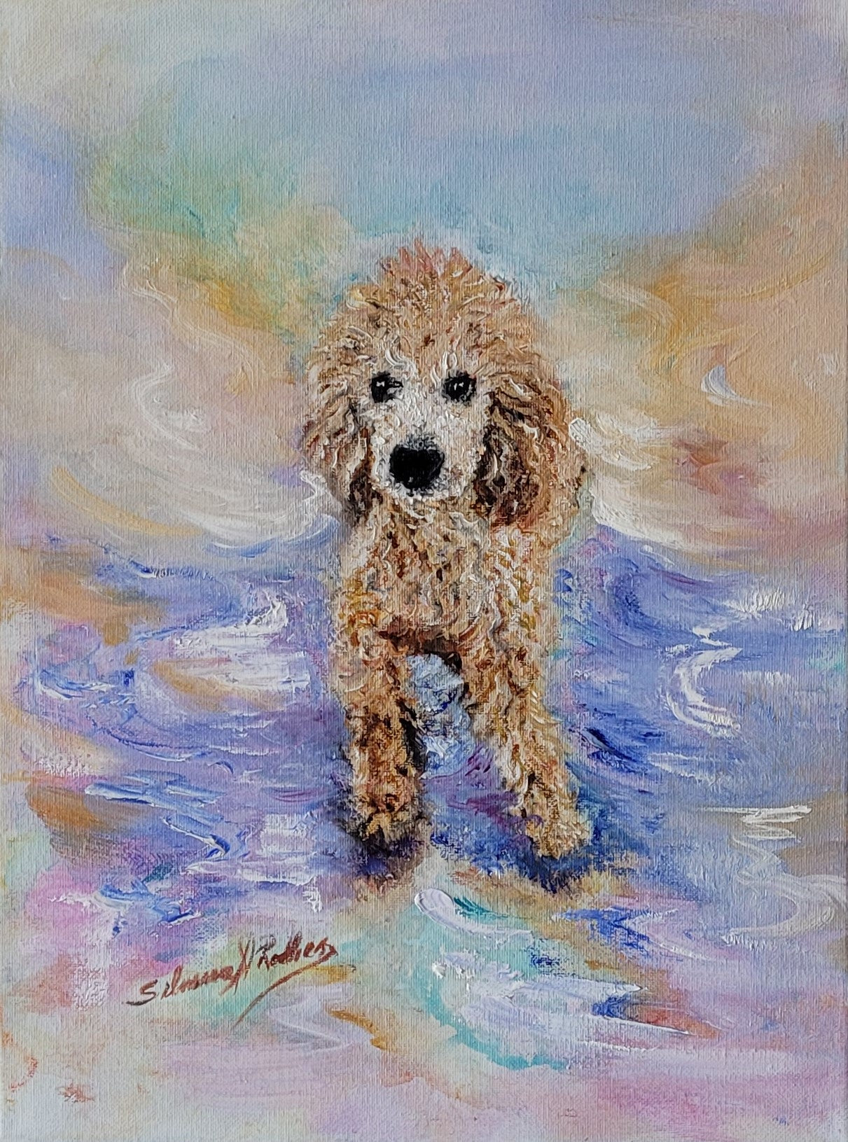 Poodle | Oil Painting.