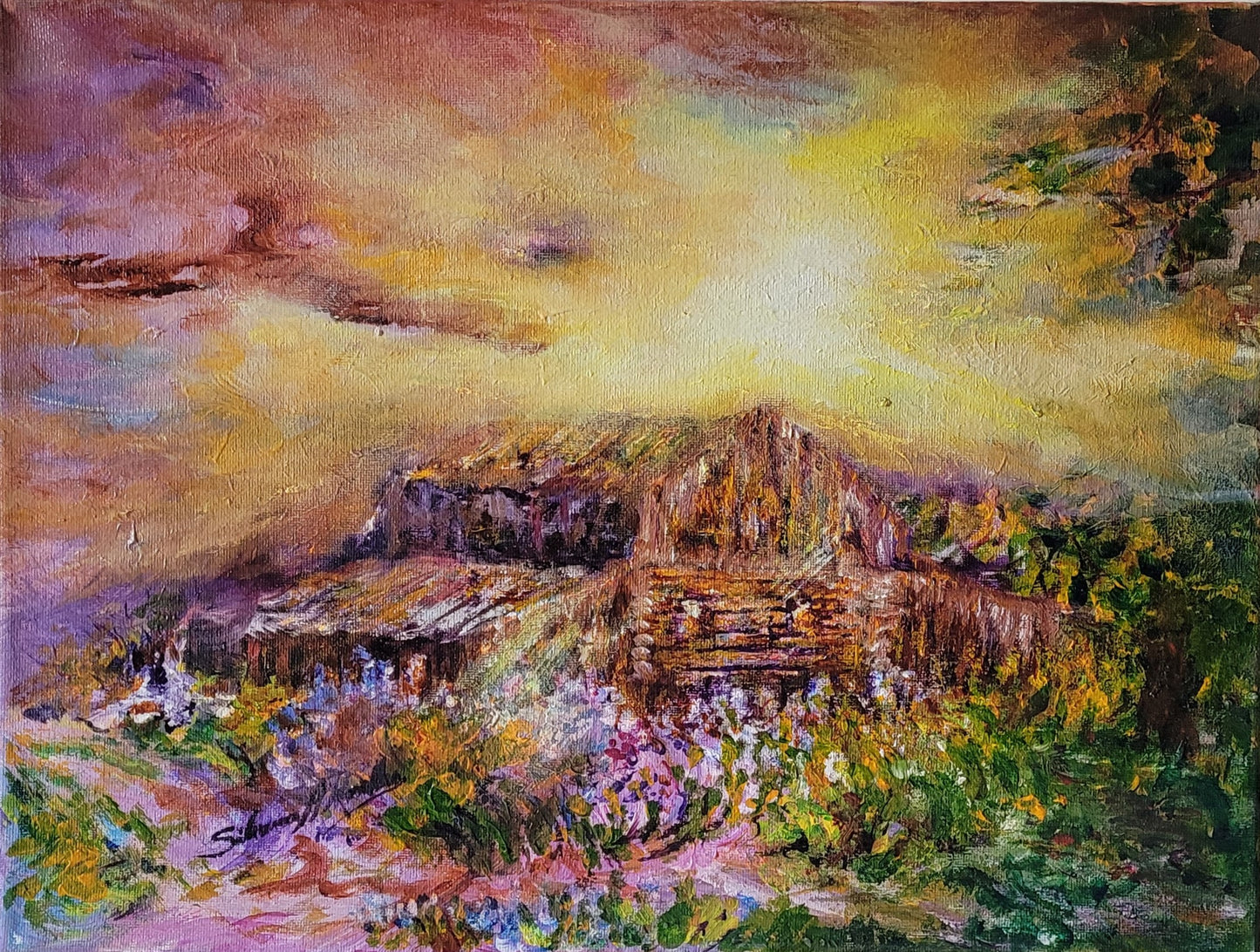 Sunrise on The Farm | Oil Painting.
