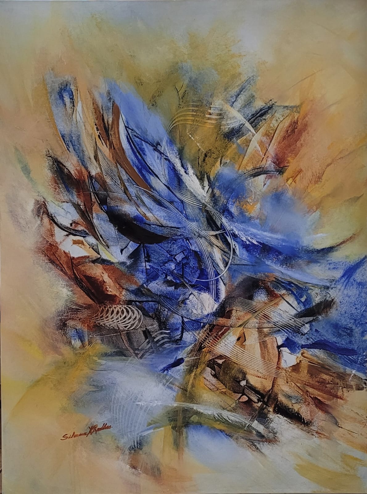 Blue Birds #1 | Oil Painting.
