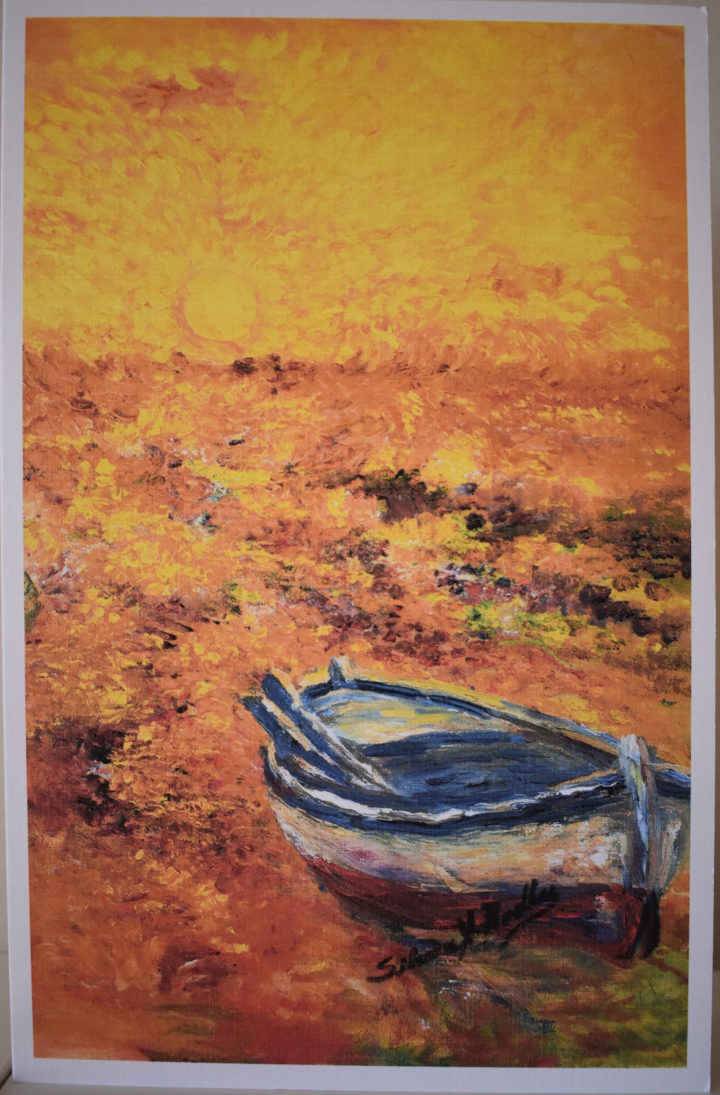 Boat in the Sunset | Greeting Card