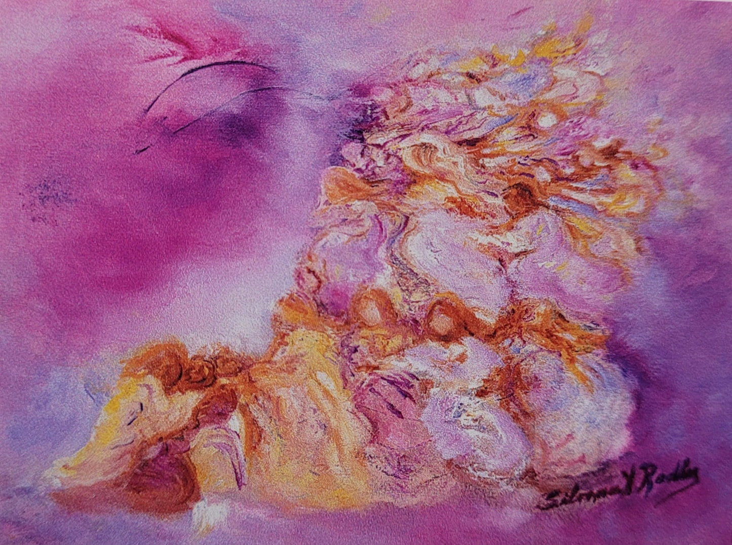 Consoled by Angels | Oil painting.