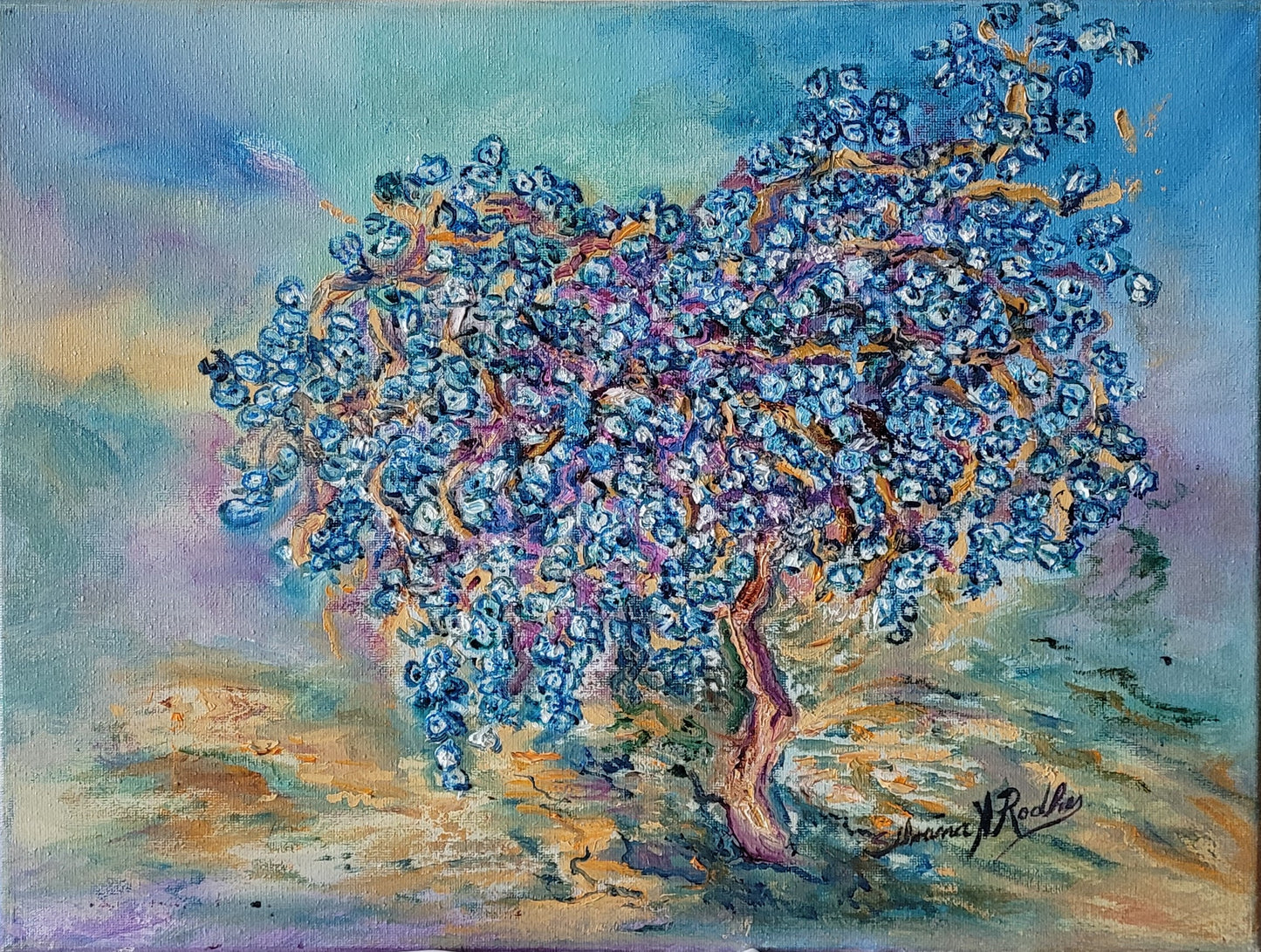 Good Luck Eyes Tree | Oil Painting.