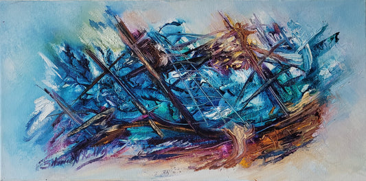 In the Storm  |  Oil Painting.