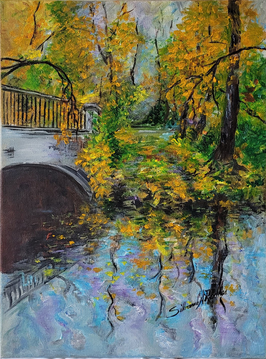 Gray Bridge | Oil Painting.