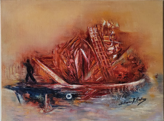 Red Ship |  Oil Painting