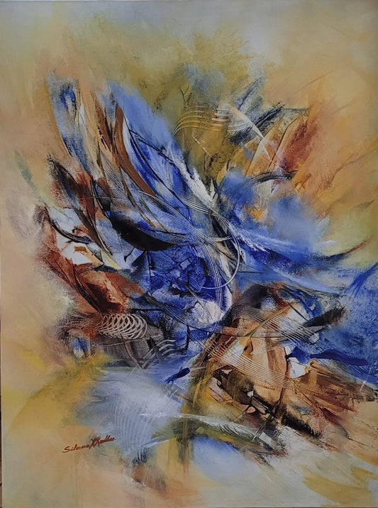 Blue Birds #1 |  Oil Painting.