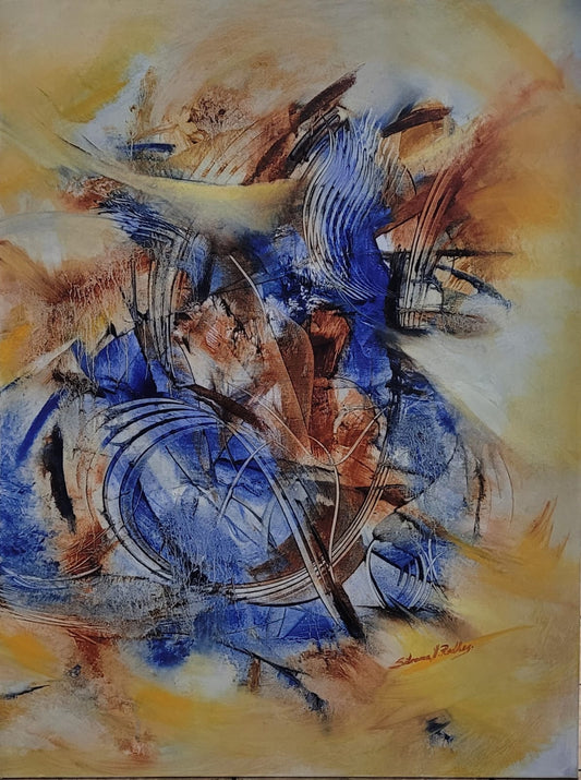 Blue Birds #2 |  Oil Painting.