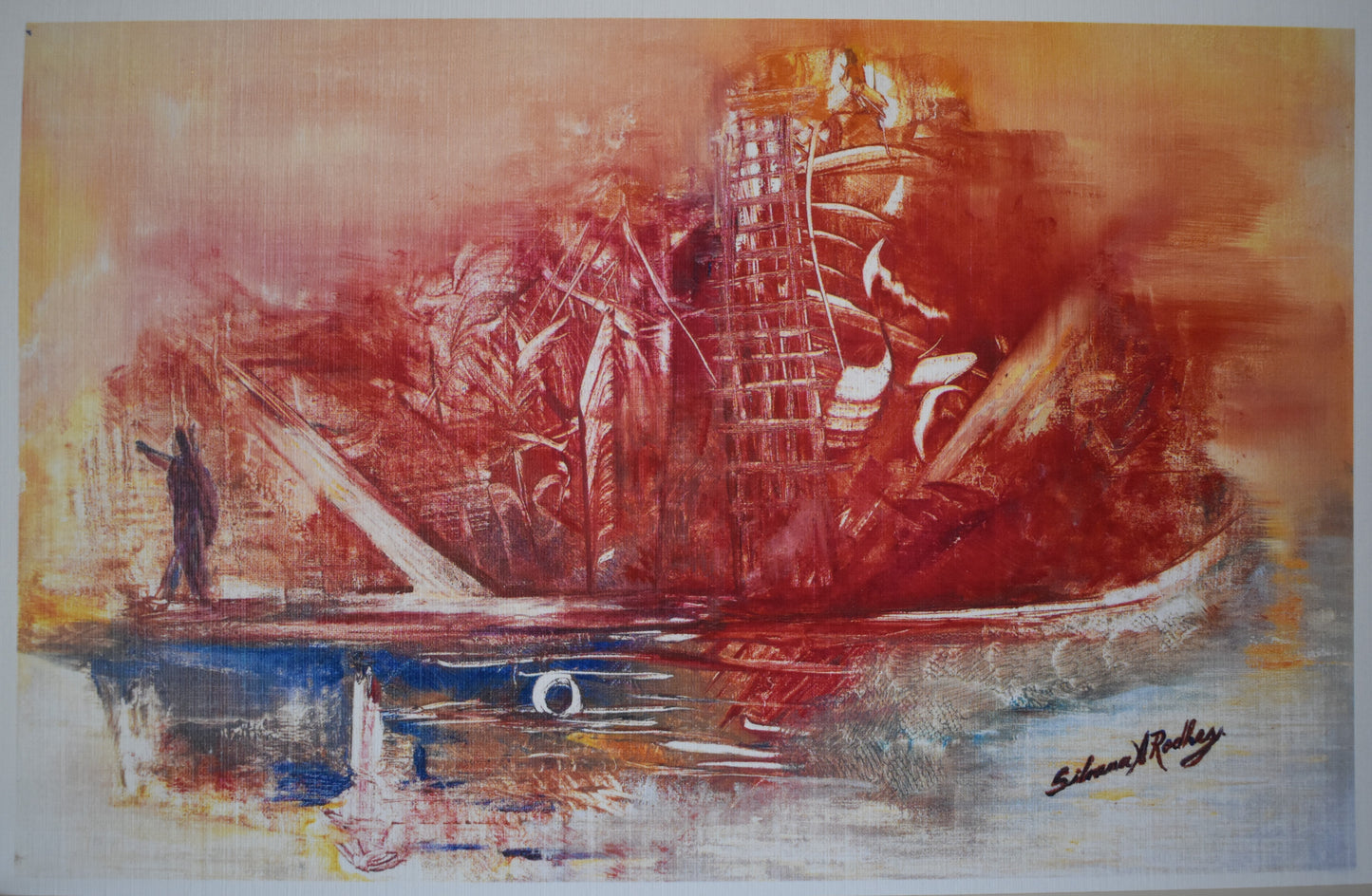 Red Ship | Greeting Card