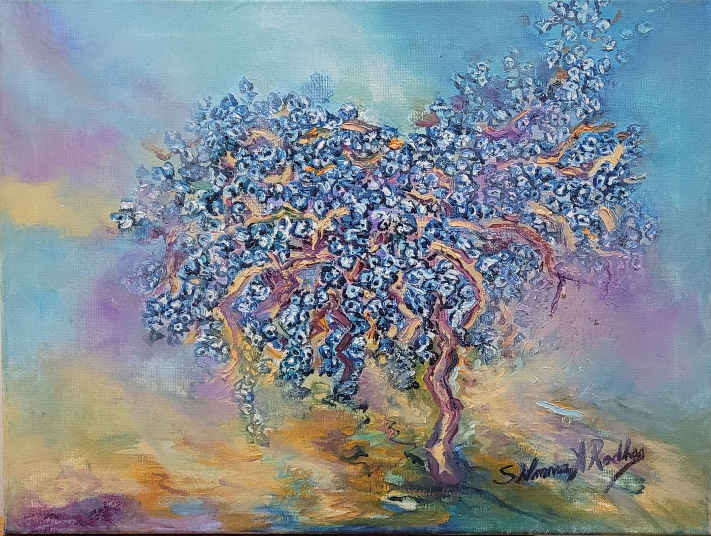 Good Luck Eyes Tree #2 | Oil Painting.