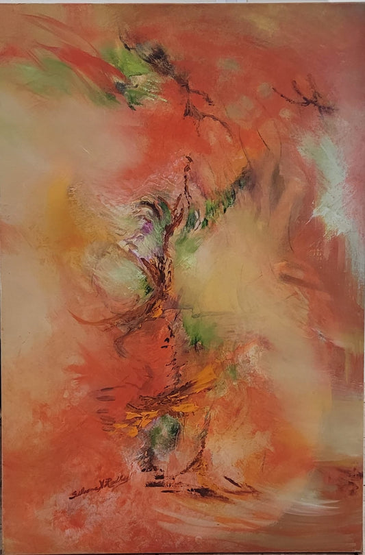 Orange Landscape #1 | Oil Painting.