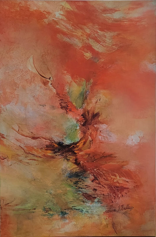 Orange Landscape #2 | Oil Painting.